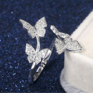 Butterfly Diamond Adjustable ring